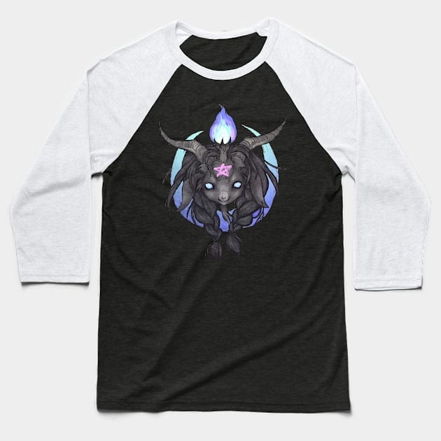 Baphomet V2 Baseball T-Shirt by SelkieIngenue